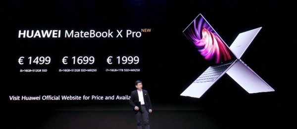 华为matebook x pro 2020款发布 搭配全新翡冷翠配色