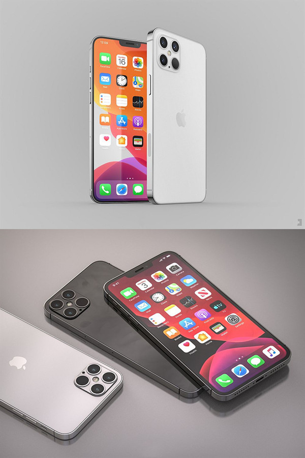 iPhone12渲染图,iphone12pro高清图 iphone 12 pro最新渲染图亮相 5g版或加入超声波屏下指纹